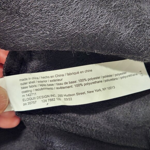 Eloquii Faux Leather Shirt Dress Plus Size 16 Short Black Button Up Belted Urban - Picture 11 of 11